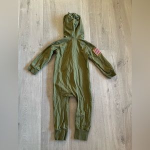Purl Lamb | Pajamas | Purl Lamb Army Themed One Piece Hooded Pajamas